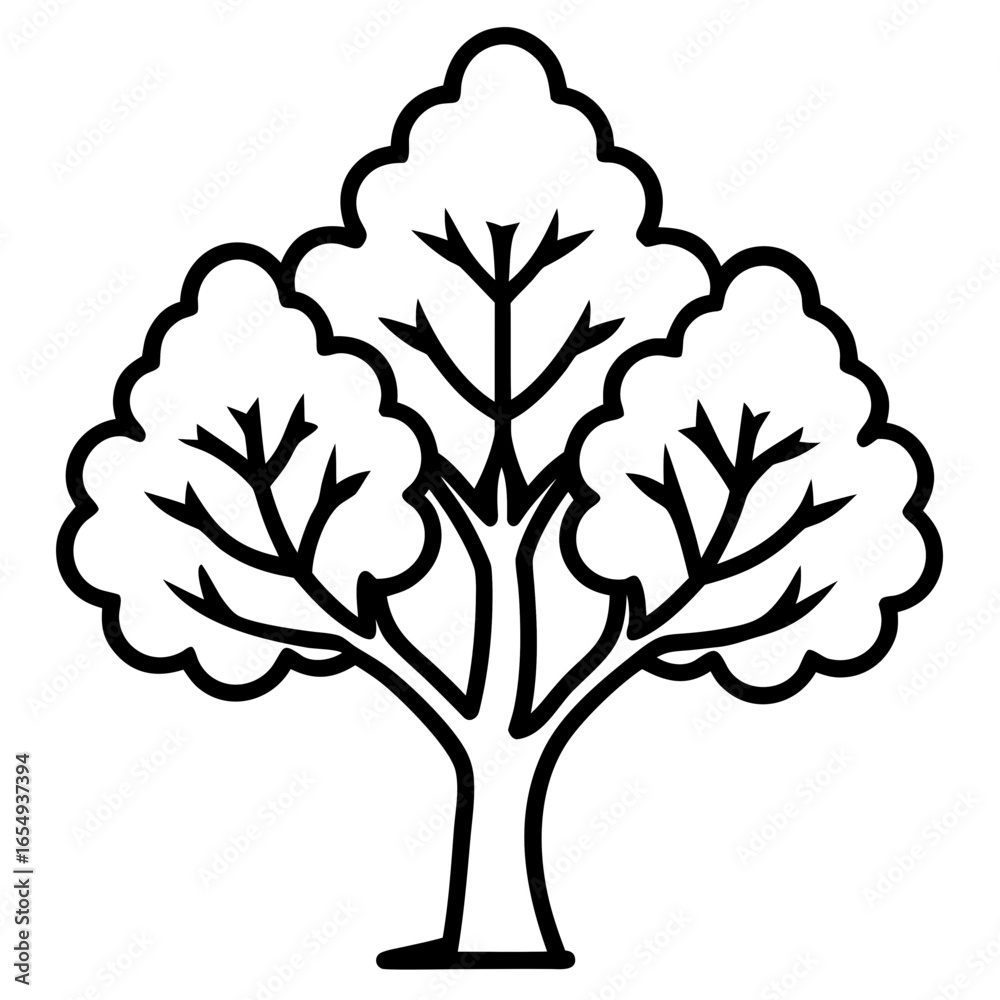 Obraz premium Minimal Tree Sticker Pack