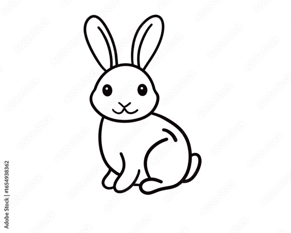 Obraz premium Cute Rabbit Drawing