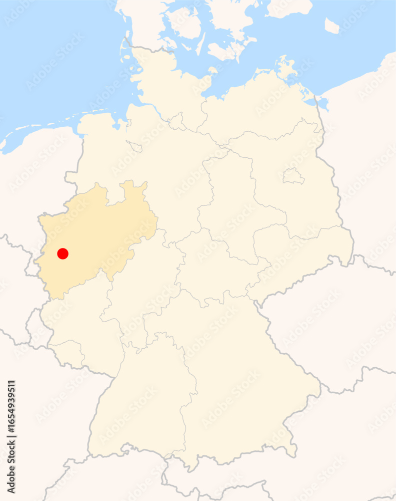 Obraz premium Locatormap of the city Neuss (Nordrhein-Westfalen) in Germany.