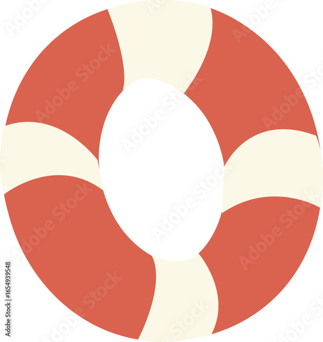 Lifebuoy beach accessory vector illustration