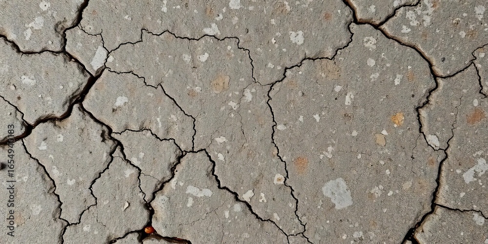 Fototapeta premium Close-up of weathered stone, showing textured surface with scratches and cracks, brown, grey stone