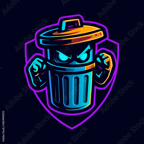 Trash Can Mascot Fierce Guardian, Powerful Symbol