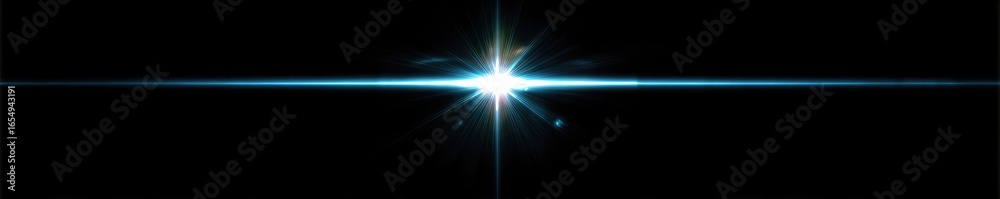 Obraz premium Light flare on black background