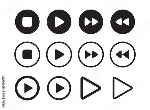 Minimal Music Control and Playback Button Set