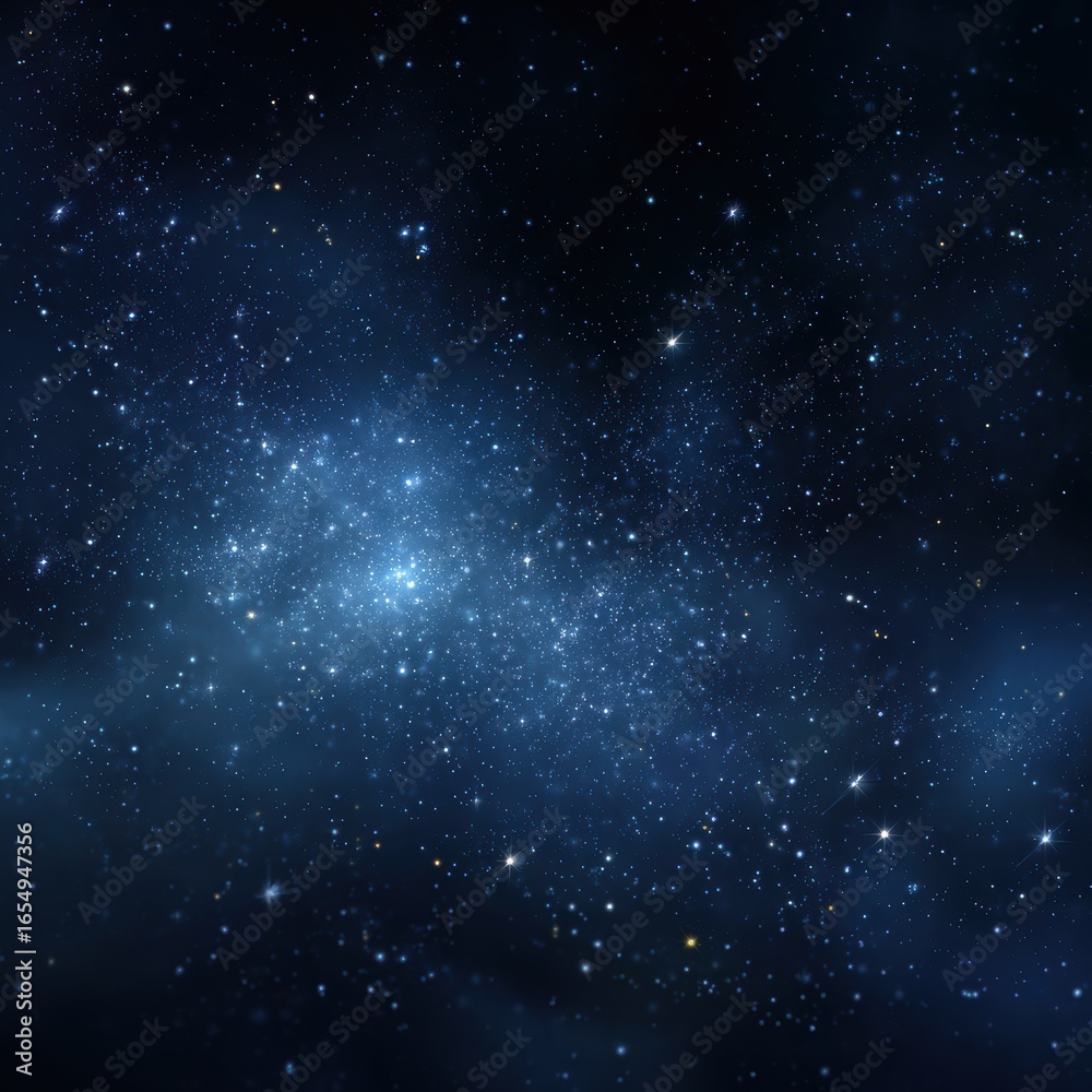 Fototapeta premium Eye-catching photo of dark Blue Night Sky With Sparkling Stars.