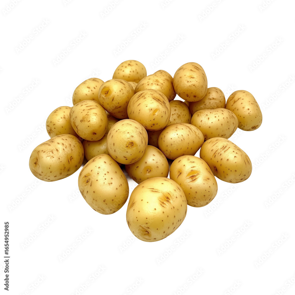 A pile of potatoes isolated on white or transparent background, png A pile of potatoes isolated on white or transparent background, png