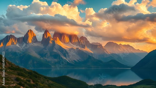Stunning Mountain Landscape at Sunrise