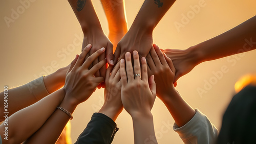 Unity and Diversity Hands Holding Together