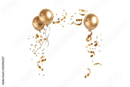 golden party balloons