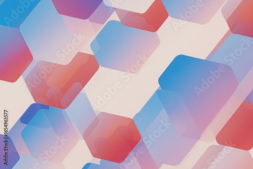 Geometric Abstract Hexagon Art : Modern geometric abstract design with colorful hexagons and smooth gradients. Ideal for branding, posters, backgrounds, and digital creative projects.