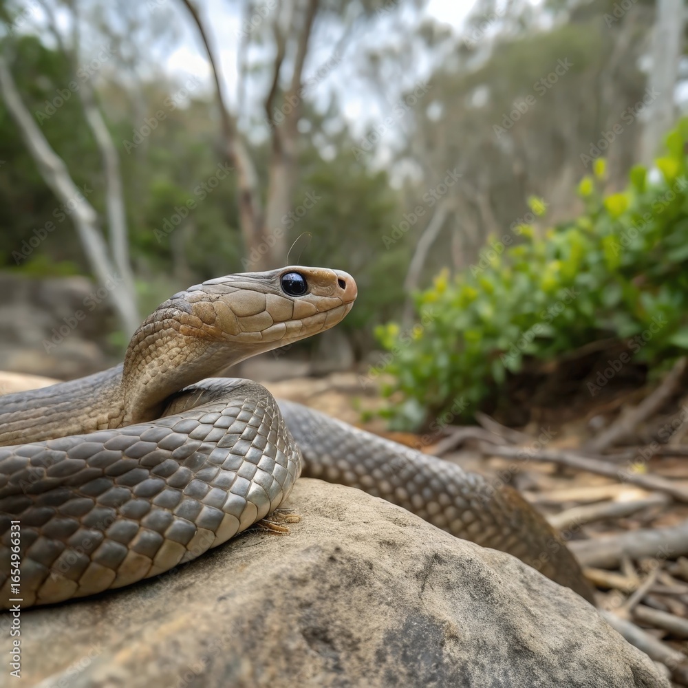 Fototapeta premium a snake on a rock