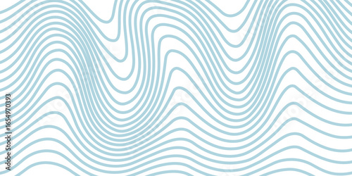 Seamless Wave Pattern, Hand drawn water sea vector background. Wavy beach print, curly grunge paint lines, watercolor stripes