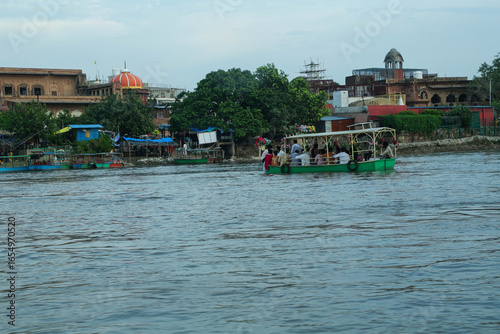 Boat riding view in Ancient Shri Yamuna Temple ghat view, Vrindavan, Mathura, Uttar Pradesh, India. Ancient Shri Yamuna Temple ghat view, Vrindavan, Mathura, Uttar Pradesh, India.8 April 2025
