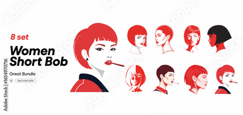Women with short bob hairstyles collection