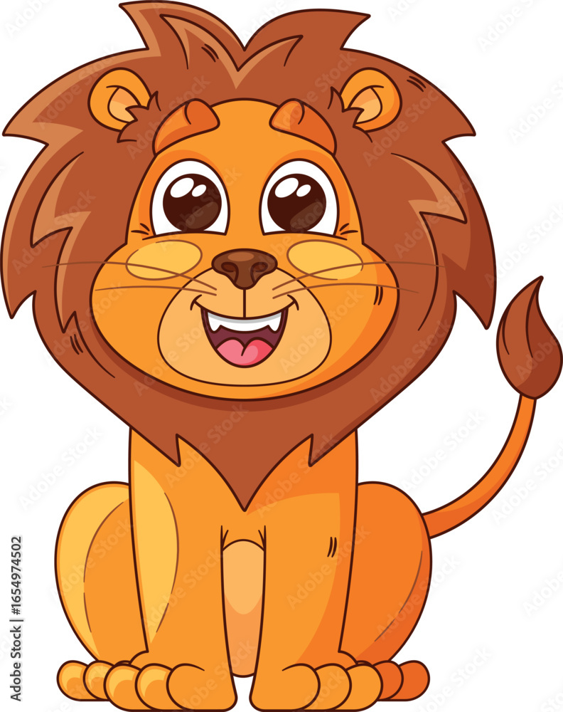Obraz premium Cute lion wild zoo animal