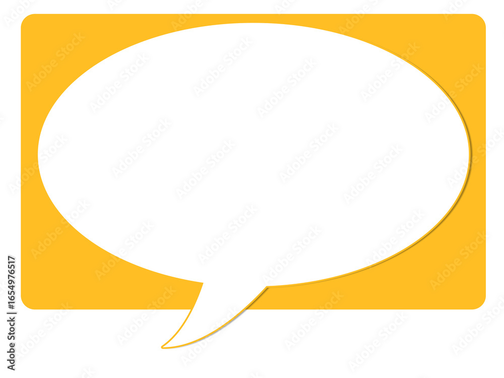 Fototapeta premium Minimal clean chat bubble frame for business presentation, communication banner, and social media marketing use