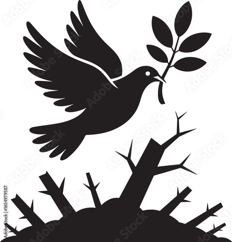 Peace Dove Olive Branch Symbol Hope Reconciliation Aftermath Conflict Resolution Icon
