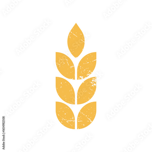 Wheat icon. Silhouette wheats isolated on white background. Spik liaf. Malt beer. Malts spike. Spikelet grain. Barley or corn ears for flour print design. Cereal ear. Seed millets. Vector illustration
