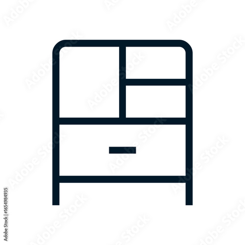 Drawers icon, Vector logo sign, Illustration, shape, design, UX UI icon, editable eps
