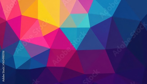 Vibrant overlapping geometric shapes create a dynamic, colorful abstract background , design, geometric pattern
