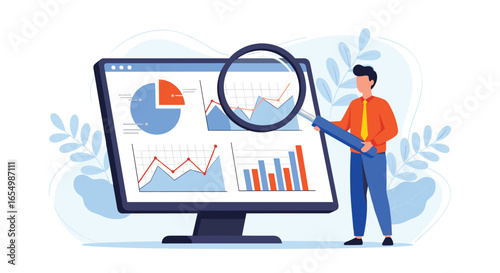 Analyzing Business Growth Through Financial Charts and Data Visualization