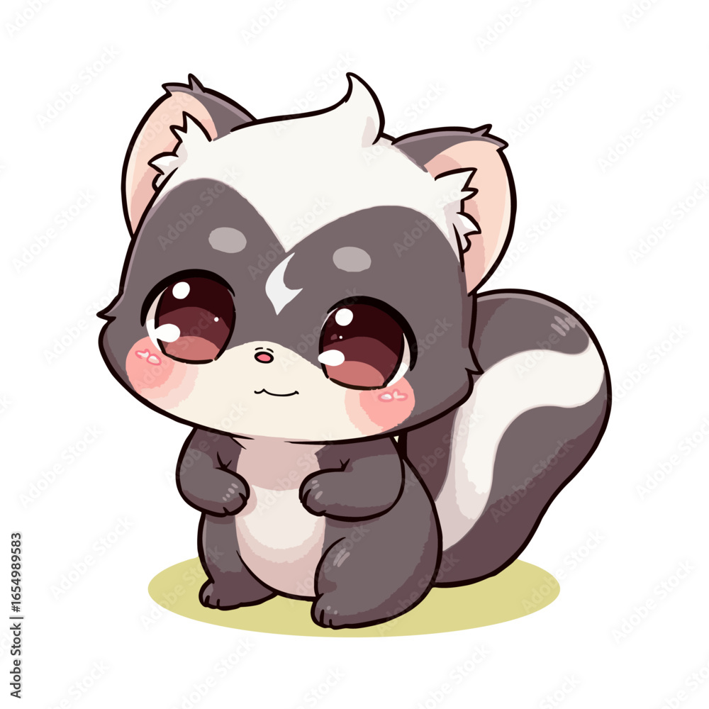 Fototapeta premium Cute Baby Skunk Clipart 03