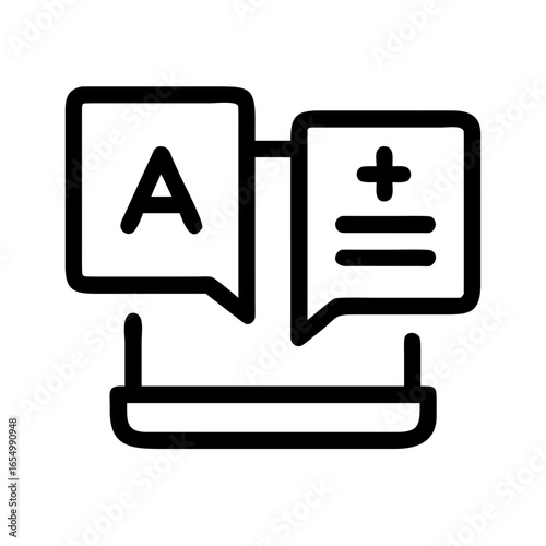 AI Powered Language Translator Education Icon Design