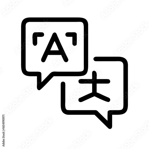 AI Translator for Meetings Icon Design