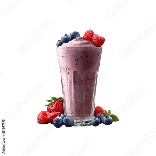 Delicious Berry Smoothie in Glass