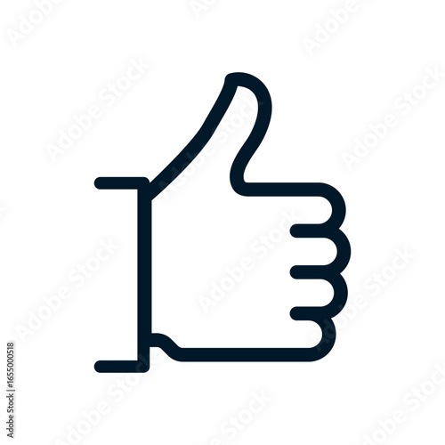 Thumbs up icon, Vector logo sign, Illustration, shape, design, UX UI icon, editable eps