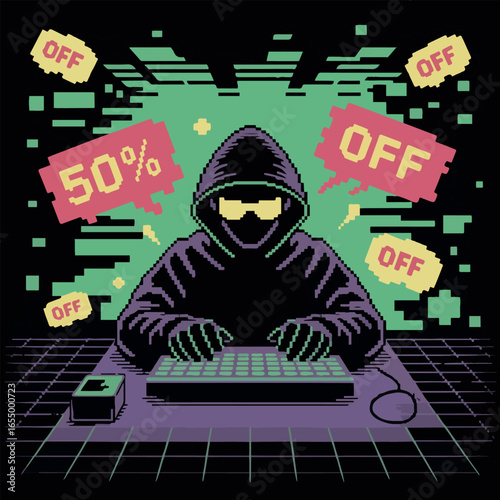 Hacker sale cyber monday discount offer online shopping promotion security threat