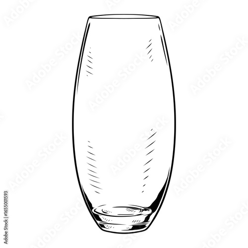 glass cup hand drawn illustration