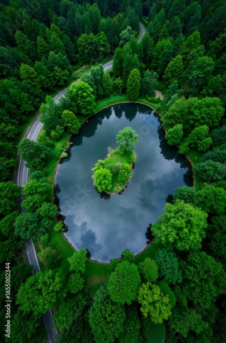green planet with trees
