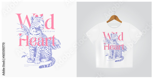 Women's t-shirt mockup with print