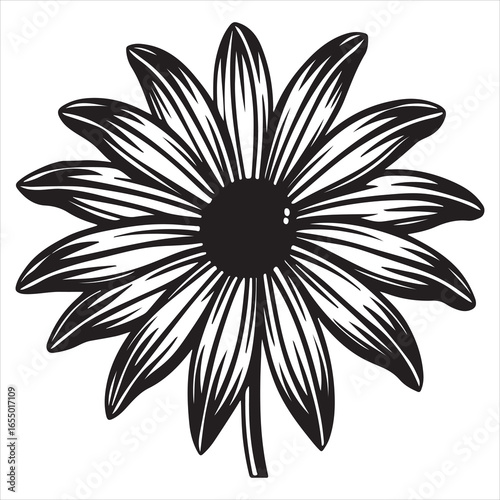 A Single Black-Eyed Susan, a Symbol of Happiness and Joy, Standing Alone in a Field, a Perfect Representation of Summer's Beauty