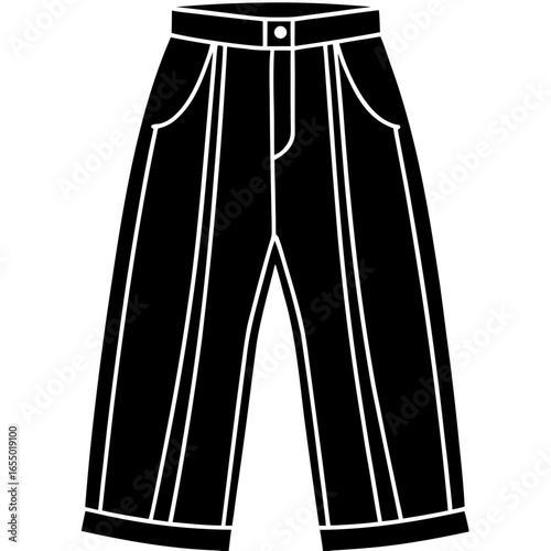 Satin Pants Illustration on White