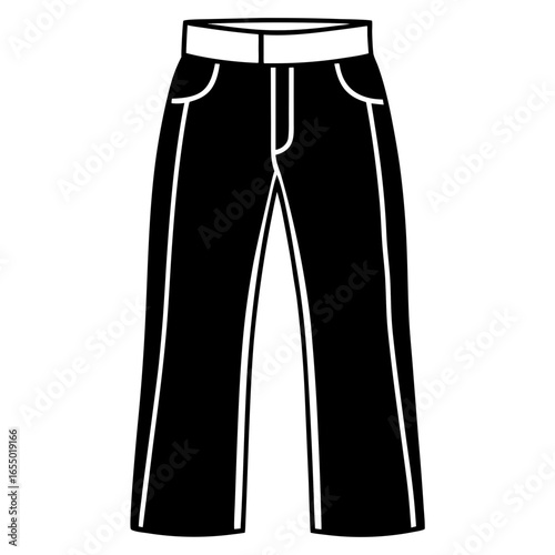 Satin Pants Illustration on White