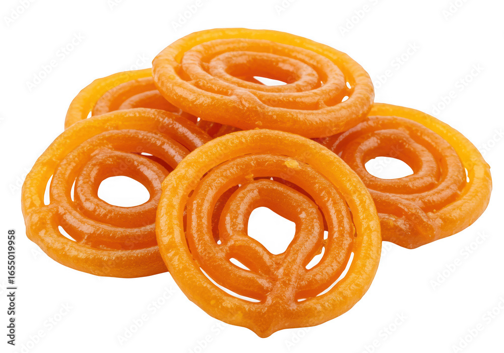 Fototapeta premium Crispy golden chakli snacks a delicious indian savory treat transparent background