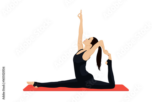 woman doing yoga exercise