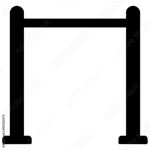 pull-up bar icon vector