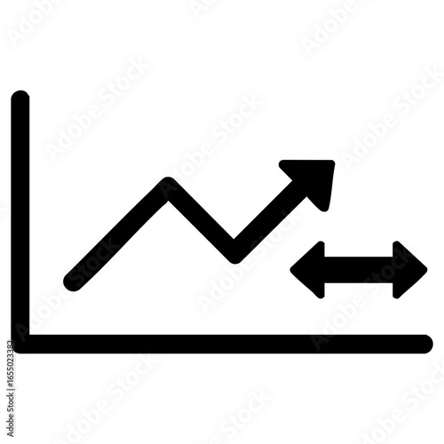 sideways market movement icon