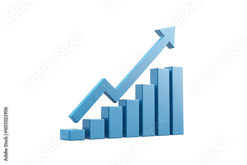 Blue 3d bar chart with upward arrow displaying growth and success in financial performance Free Download Blue 3d bar chart with upward arrow displaying growth and success in financial performance - GFXLoad