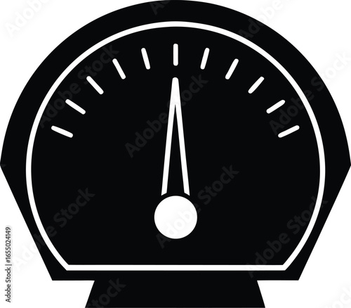 ammeter silhouette vector art illustration