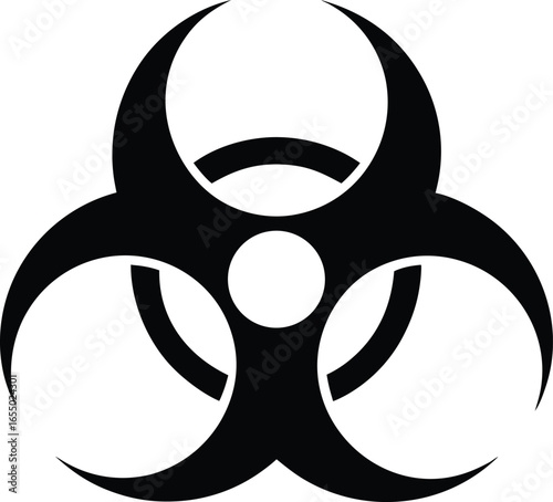 biohazard symbol silhouette vector art illustration