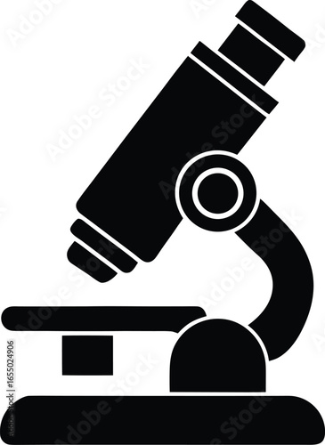electron microscope silhouette vector art illustration