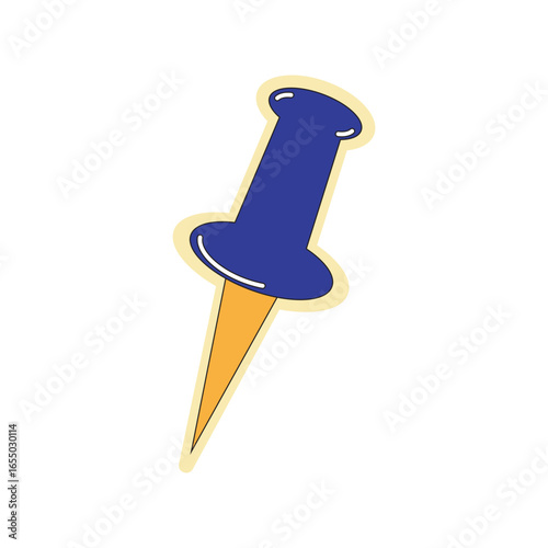 push blue pin icon