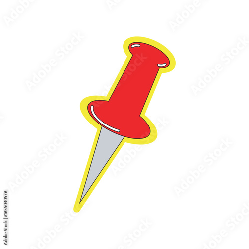 red pin push icon