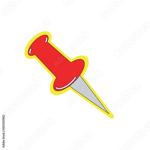 red push pin