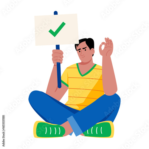 A flat style illustration showing stop bullying