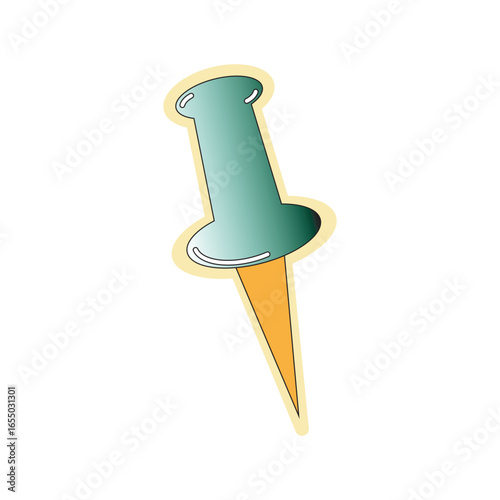 push pin isolated on white